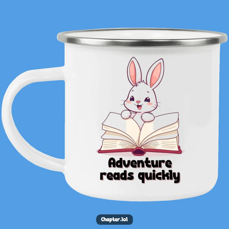 Funny Bunny Camping Mug - Adventure Reader Drinkware