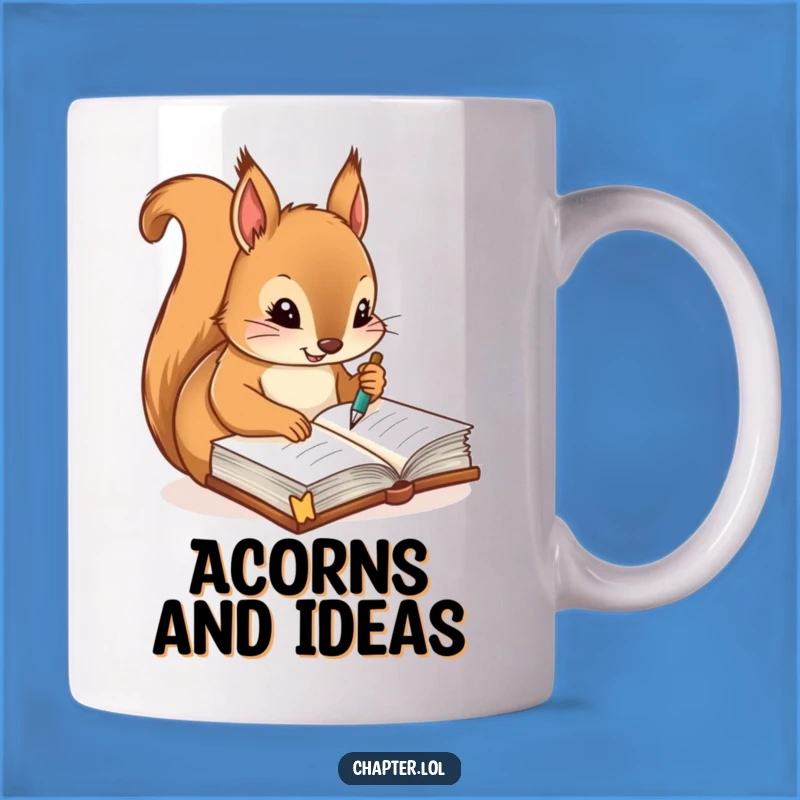 Funny Squirrel Journal Mug - Diligent Note Taker Gift