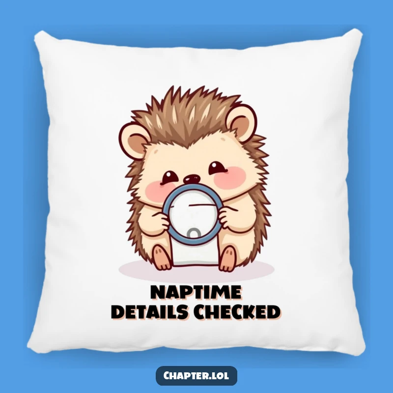 Funny Hedgehog Pillow - Cozy Observation Cushion