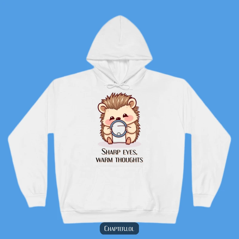 Funny Hedgehog Hoodie - Cozy Detective Apparel