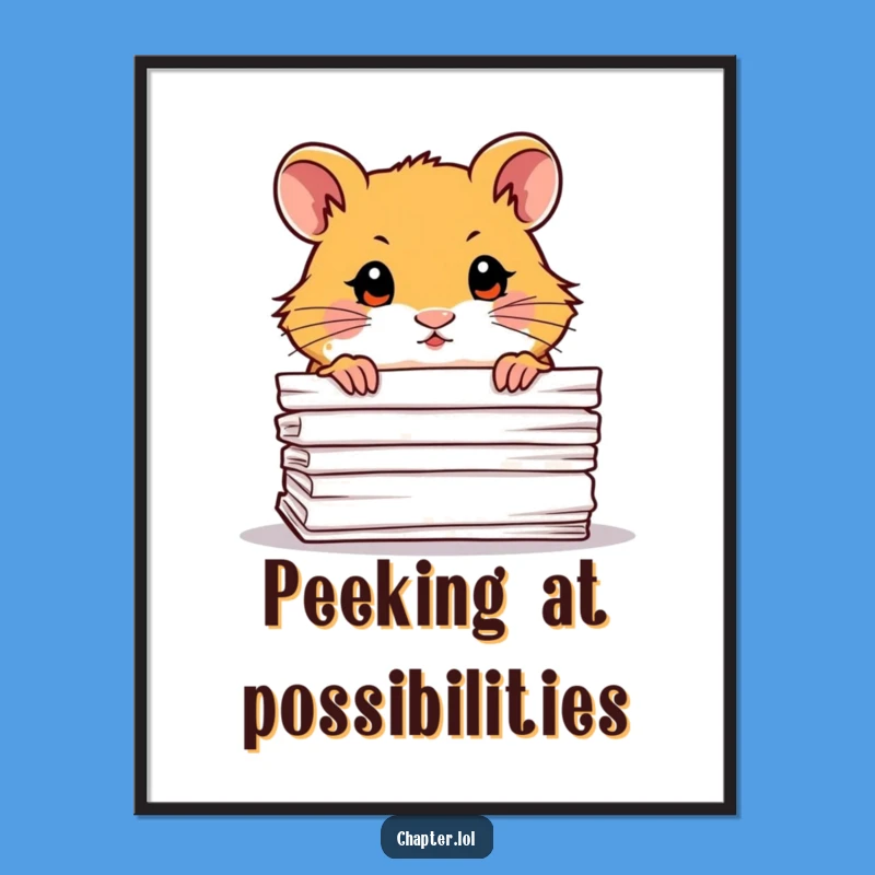 Free Printable Hamster Wall Art: Curious Peek Decor Downloadable
