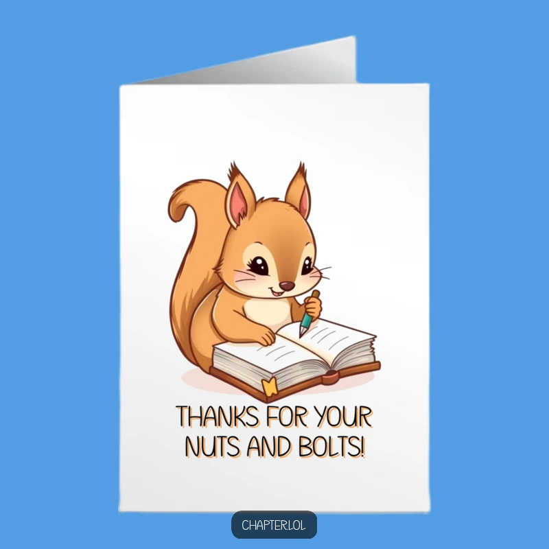 Free Printable Thank You Card: Squirrel Journaling Funny Downloadable Gift