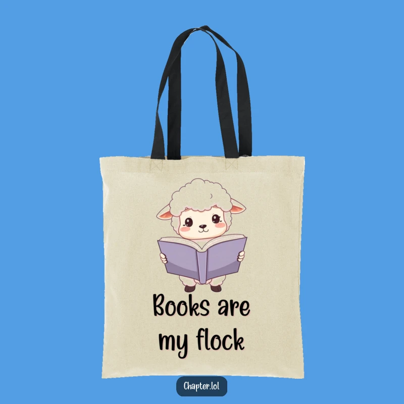 Funny Sheep Reader Tote Bag: Carry Your Library with Charm, Ideal Funny Gift